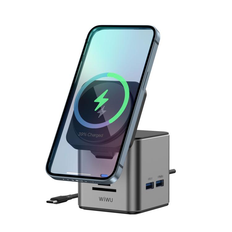 WiWU Wi-W025 9 in 1 HUB Docking Station Magnetic 15W Wireless Charger WiWU Wi-W025 9 in 1 HUB Docking Station Magnetic 15W Wireless Charger
